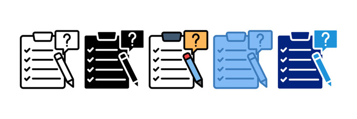 Questionnaire  Icon Element For Design