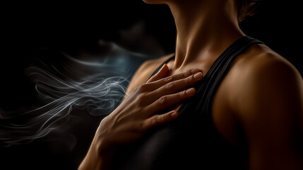 Obraz premium Person Taking Mindful Breath