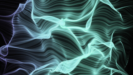 Abstract Vector Illustration. Fantastic elegant wave panorama background design illustration