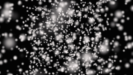 White colored drops on a black background. Colorful bright blurry paint dots pattern.Background of White-colored circles. Abstract background pattern.