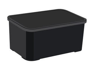 Sleek black storage box for organized home solutions