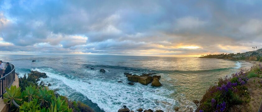 Southern California Cloudy Beach Sunset