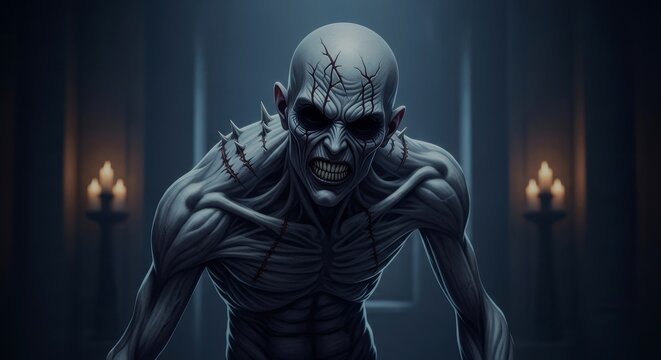 humanoid monster in the dark