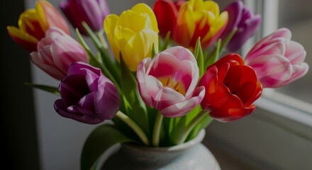 Fototapeta premium tulips in a vase