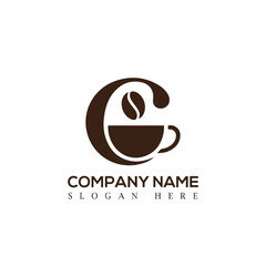 Letter C cup of coffee logo