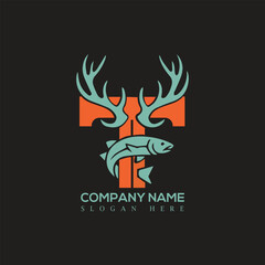 Letter TT fish logo design