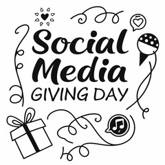SOCIAL MEDIA GIVING DAY vector illustration