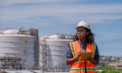 Engineer industrial facility petrochemical or gas energy site focused  balance between industrial...