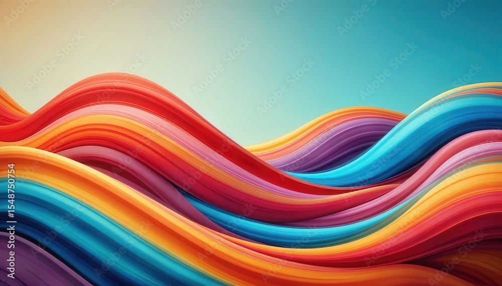 Fototapete colorful wave patterns creating a vibrant desktop wallpaper for computer monitors