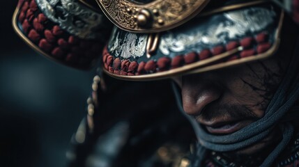 Warrior helmet portrait
