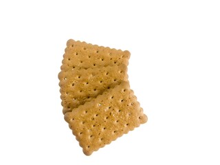 Biscuits isolated on white background. Simple and clean food presentation, perfect for breakfast, snack or light meal concept.