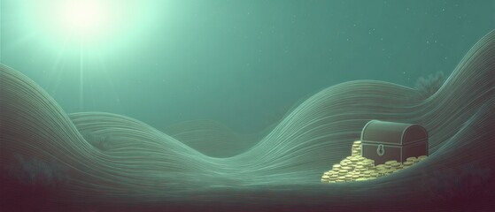 Underwater treasure scene