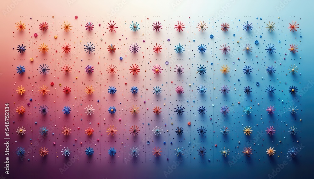 Fototapete colorful geometric patterns create a vibrant artistic background for computer screens