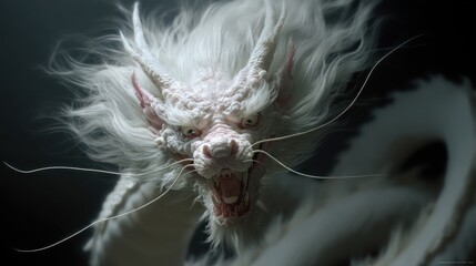 White dragon portrait