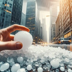 Hail extreme weather urban impact