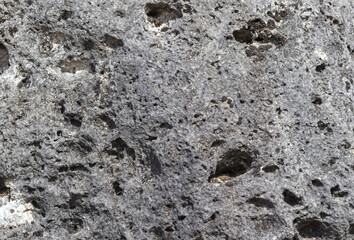 the structure of the rock surface in the section, quarrying in the natural environment, sunny day