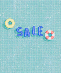 여름 세일 이벤트 배경 튜브 풀장 summer sale event