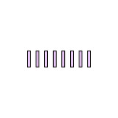 Minimalist Lilac Bar Code Graphic  geometry shape