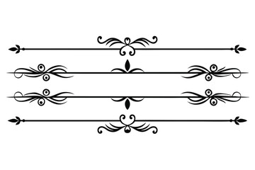Elegant Flourishes Decorative Dividers and Ornate Swirls for Design Projects