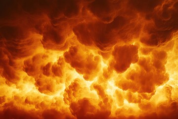 Fiery explosion cloud