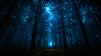 Obraz premium forest in the night