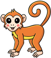 Obraz premium Leafy Monkey Mascot 