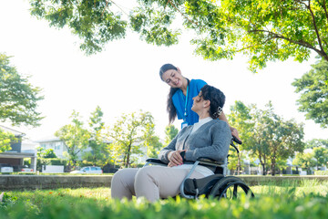 Outdoor wheelchair care and encouragement