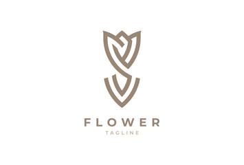 Letter S Flower Logo, Letter S with FLower combination, vector illustration