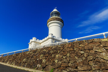 Close up view of Cape Byron Lighthouse, Byron Bay, NSW - January, 2023