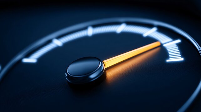 fuel gauge near empty, high oil price warning, global energy shortage theme