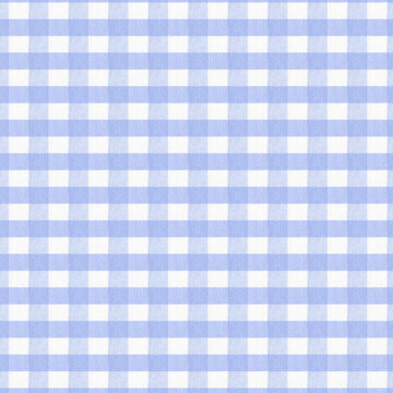 Mantel de tela a cuadros celeste bebe y blanco para picnic. Tejido de dise&ntilde;o a cuadros chicos.	