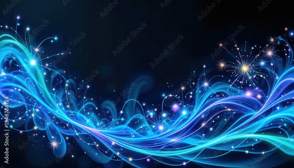 Fototapete colorful abstract backgrounds for computer monitors with glowing effects and fluid designs