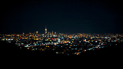 Dreamy nightscape city lights abstract background image