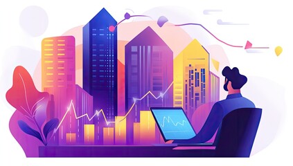 Urban development growth visualized