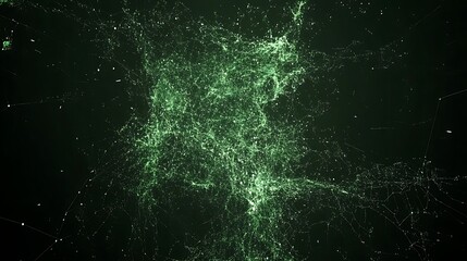 Abstract green particle network