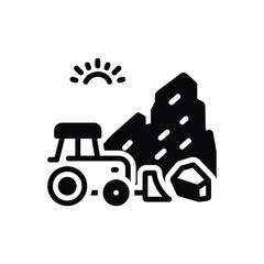 Black solid icon for industry