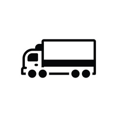 Black solid icon for lorry