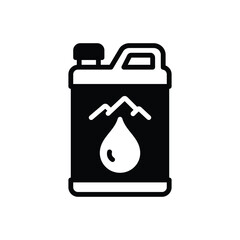 Black solid icon for mineral oil