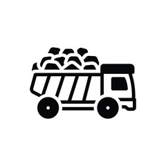 Black solid icon for overburden
