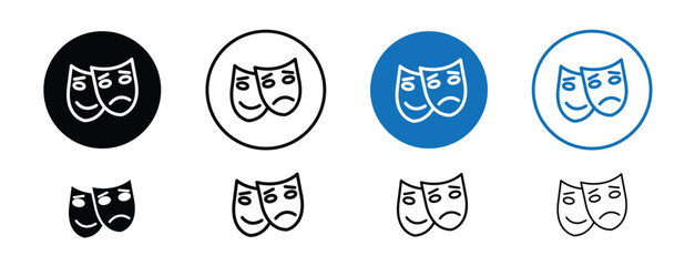 Set of colored pixel perfect Bipolar disorder icon, 1 silhouette, 1 unexpanded, Bipolar icon illustrating mood swings with dual expressions.