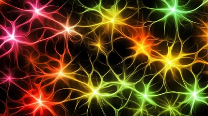 Fototapeta premium Colorful neural network pattern