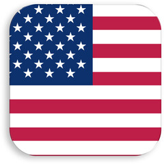 American Flag Empty Circle Icon 4th of July USA Independence Day Veterans Day