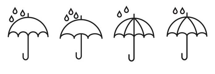 umbrella icon set vector. Simple umbrella icon set