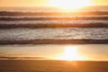 Scenic view of beach during sunset