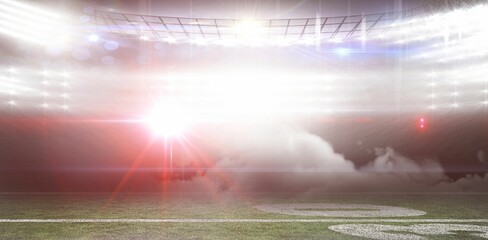 Digitally generated image of illuminated stadium