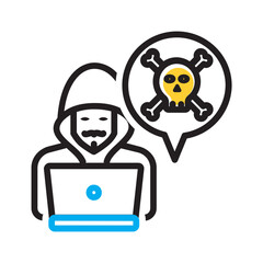 Vector multi color icon for Personal attack