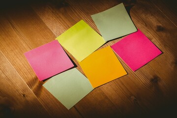 Colourful sticky notes with copy space