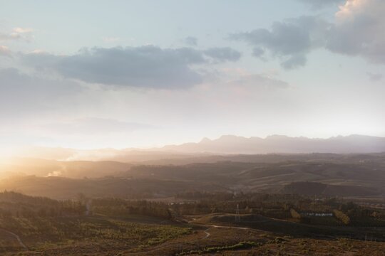 Fototapeta View of mountains and sky