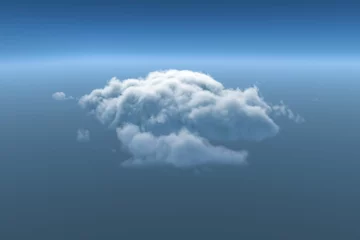 Vitrage gordijnen Scenic view of white cloudscape © vectorfusionart