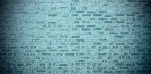 Bluish tinted rough brick wall is being shown in flat design, highlighting mortar pattern details